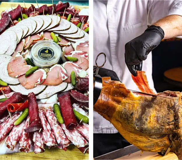 Chacuteries artisanales, jaùbons, saucissions, viande des Grisons à la Charcuterie Bougeard - Versailles - Yvelines (78)